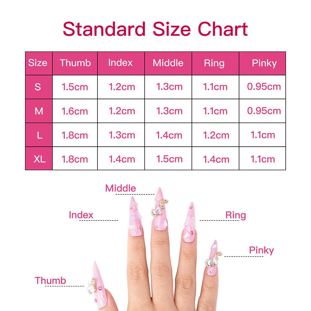 MG51-Picnic Time Long Stiletto(Length:1.7")Handmade Press-on Nails