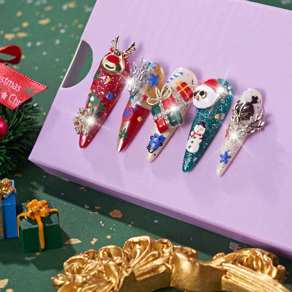 【Xmas】MG45-CHRISTMAS MID LENGTH STILETTO(Length:1.3")